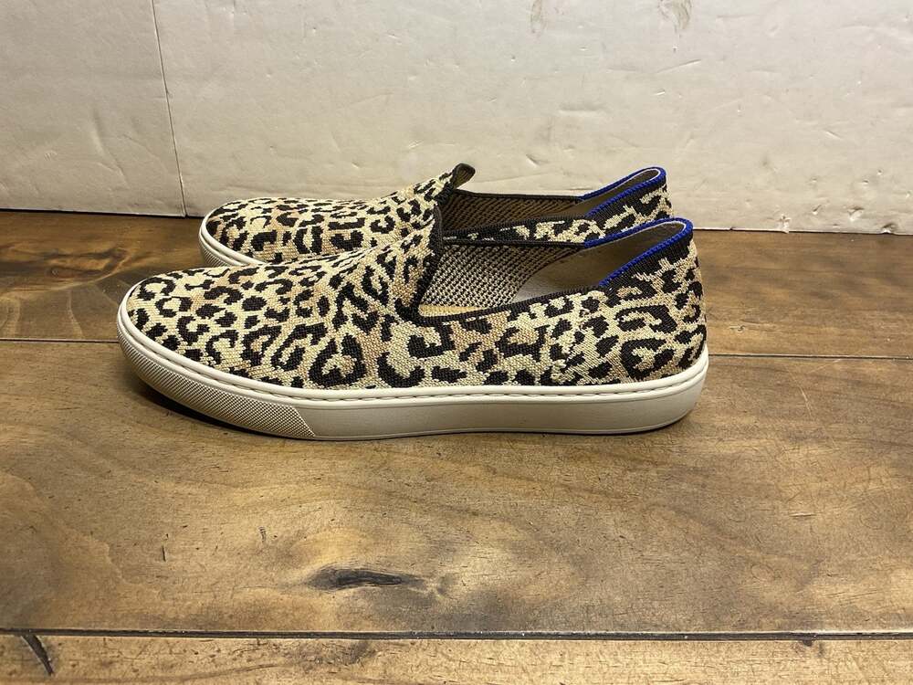 Rothys The Original Sneakers Womens 8.5 Camo Cat Comfort Slip On Leopard